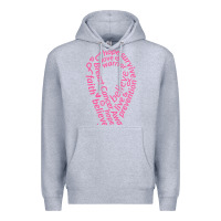 Heather Grey Pink Ribbon Premium Hoodie - artisFamous