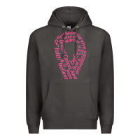 Smoke Pink Ribbon Premium Hoodie - artisFamous