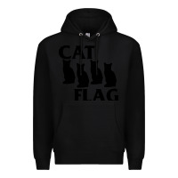 Black cat flag Premium Hoodie - artisFamous