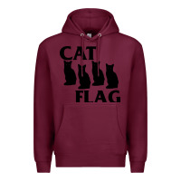 Burgundy cat flag Premium Hoodie - artisFamous