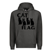 Charcoal Heather cat flag Premium Hoodie - artisFamous