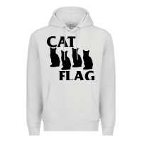 Dove Grey cat flag Premium Hoodie - artisFamous