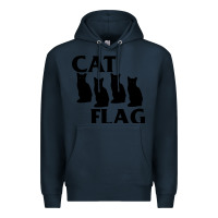 Navy cat flag Premium Hoodie - artisFamous