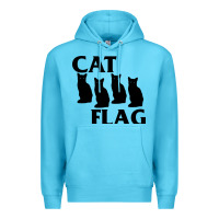 Ocean Blue cat flag Premium Hoodie - artisFamous