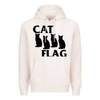 Pale Pink cat flag Premium Hoodie - artisFamous