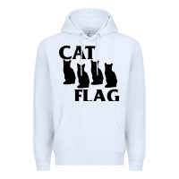White cat flag Premium Hoodie - artisFamous