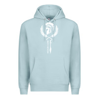 Blue Mist sparta krieger fitness   molon labe Premium Hoodie - artisFamous