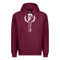 Burgundy sparta krieger fitness   molon labe Premium Hoodie - artisFamous