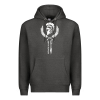 Charcoal Heather sparta krieger fitness   molon labe Premium Hoodie - artisFamous