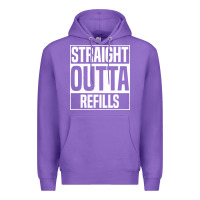 Purple straight outta refills funny pharmacy technician pharmacist Premium Hoodie - artisFamous