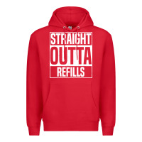Red straight outta refills funny pharmacy technician pharmacist Premium Hoodie - artisFamous