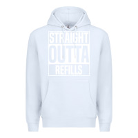 White straight outta refills funny pharmacy technician pharmacist Premium Hoodie - artisFamous