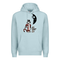 Blue Mist hobbes and calvin Premium Hoodie - artisFamous