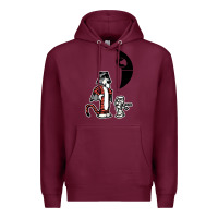 Burgundy hobbes and calvin Premium Hoodie - artisFamous