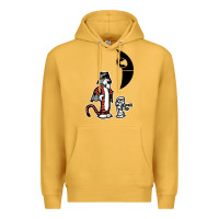 Mustard hobbes and calvin Premium Hoodie - artisFamous