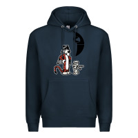 Navy hobbes and calvin Premium Hoodie - artisFamous