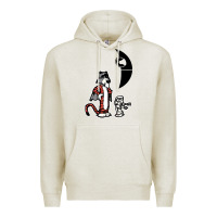 Oatmeal Heather hobbes and calvin Premium Hoodie - artisFamous