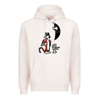 Pale Pink hobbes and calvin Premium Hoodie - artisFamous