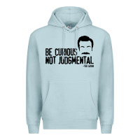 Blue Mist be curious not judgemental Premium Hoodie - artisFamous
