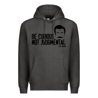 Charcoal Heather be curious not judgemental Premium Hoodie - artisFamous