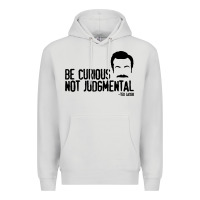 Dove Grey be curious not judgemental Premium Hoodie - artisFamous