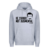 Heather Grey be curious not judgemental Premium Hoodie - artisFamous