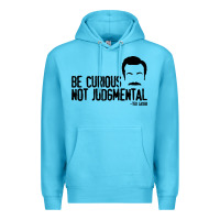 Ocean Blue be curious not judgemental Premium Hoodie - artisFamous