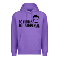 Purple be curious not judgemental Premium Hoodie - artisFamous