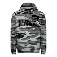Slate Camo be curious not judgemental Premium Hoodie - artisFamous