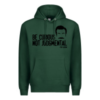 Sports Green be curious not judgemental Premium Hoodie - artisFamous