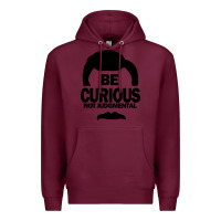 Burgundy be curious not judgmental Premium Hoodie - artisFamous