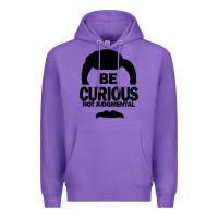 Purple be curious not judgmental Premium Hoodie - artisFamous