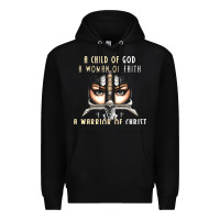 Black child of god woman of faith warrior of christ Premium Hoodie - artisFamous