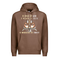 Chestnut child of god woman of faith warrior of christ Premium Hoodie - artisFamous