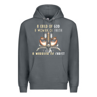 Rock child of god woman of faith warrior of christ Premium Hoodie - artisFamous