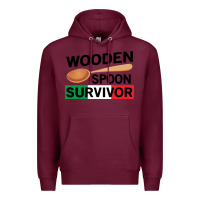 Burgundy funny wooden spoon survivor Premium Hoodie - artisFamous