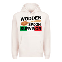 Pale Pink funny wooden spoon survivor Premium Hoodie - artisFamous
