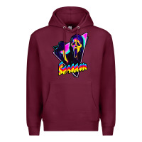 Burgundy scream horror movie Premium Hoodie - artisFamous