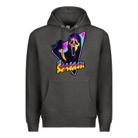 Charcoal Heather scream horror movie Premium Hoodie - artisFamous