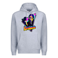 Heather Grey scream horror movie Premium Hoodie - artisFamous