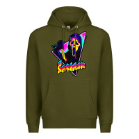 Army Green scream horror movie Premium Hoodie - artisFamous