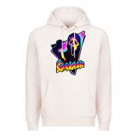 Pale Pink scream horror movie Premium Hoodie - artisFamous