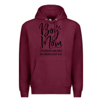Burgundy boy mom less drama than girls but harder to Premium Hoodie - artisFamous