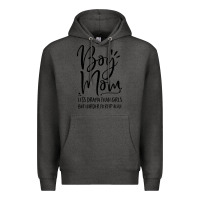 Charcoal Heather boy mom less drama than girls but harder to Premium Hoodie - artisFamous