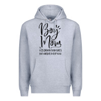 Heather Grey boy mom less drama than girls but harder to Premium Hoodie - artisFamous