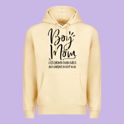 Boy Mom Less Drama Than Girls But Harder To Premium Hoodie Designed By Artisfamous