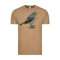 Vintage Coffee yellow breast Vintage Tee - LillyAllenDesigns