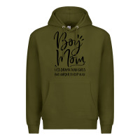 Army Green boy mom less drama than girls but harder to Premium Hoodie - artisFamous