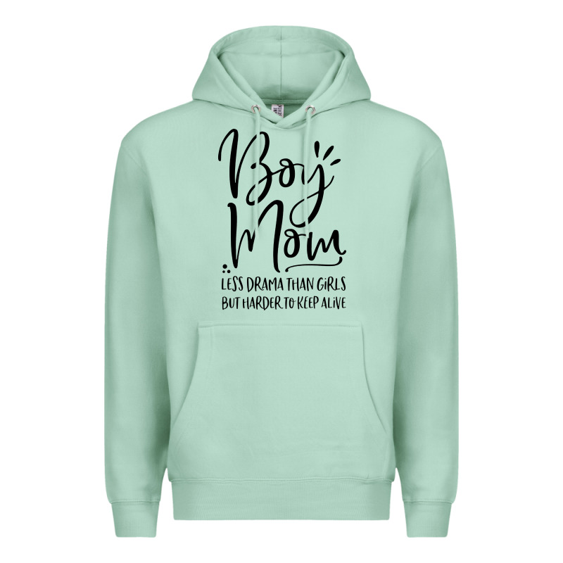 Boy Mom Less Drama Than Girls But Harder To Premium Hoodie by artisFamous | Teevron