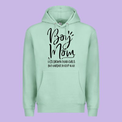 Boy Mom Less Drama Than Girls But Harder To Premium Hoodie Designed By Artisfamous